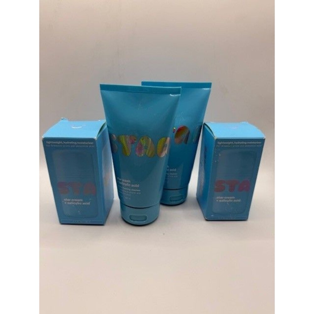 Starface Skincare Bundle Acne Face Wash + Moisturizer Lot of 4 -SEALED